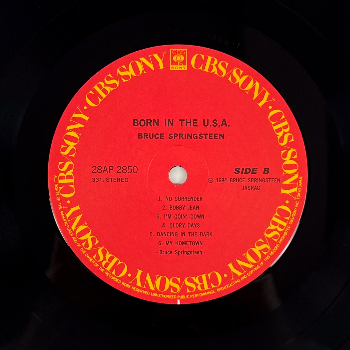 BRUCE SPRINGSTEEN – Born In The U.S.A. Prima Stampa Giapponese 28AP 2850 1984 OBI SHRINK PROMO