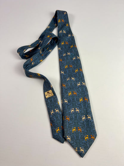 Cravatta vintage Etro micro-fantasia