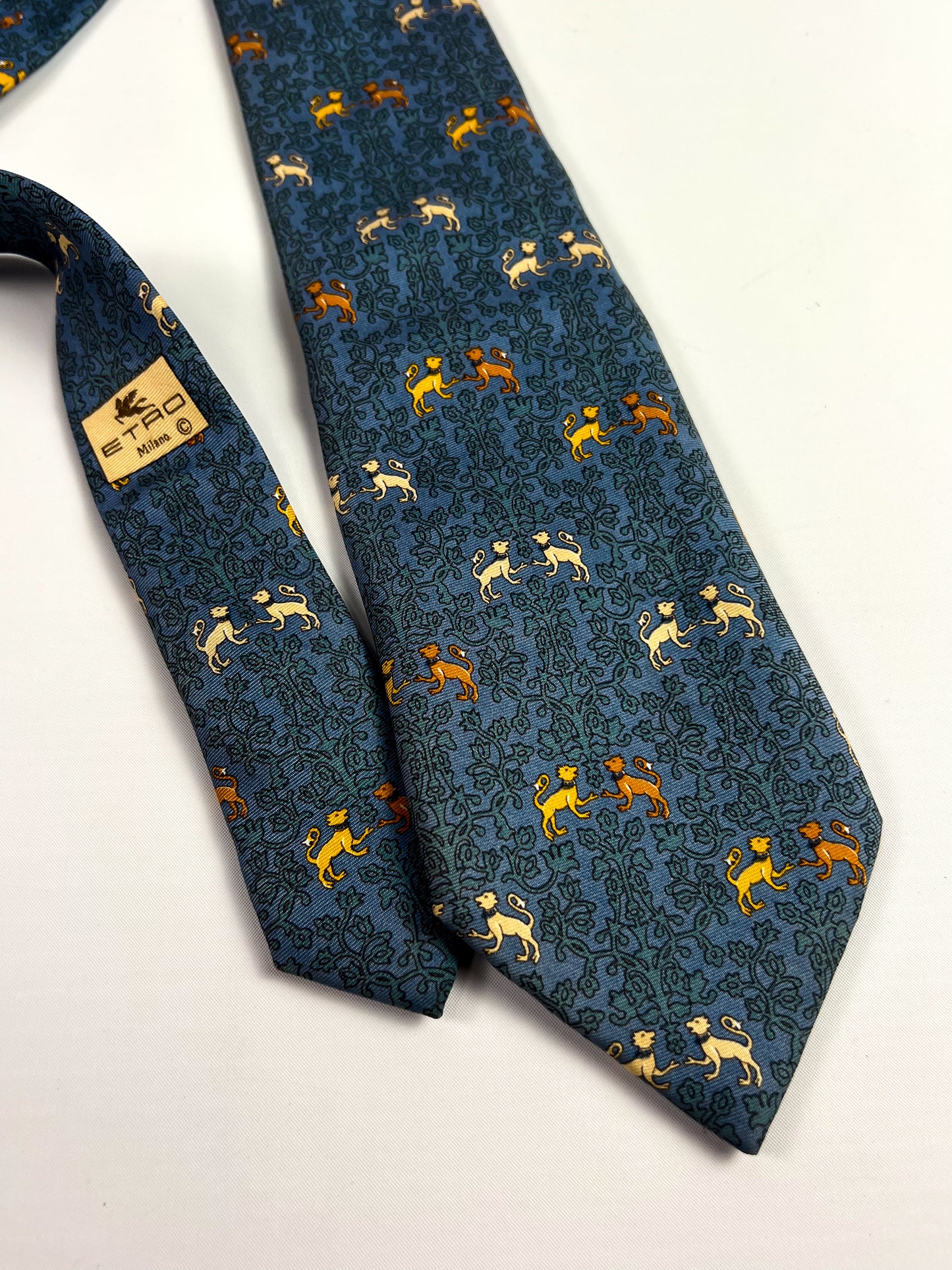 Cravatta vintage Etro micro-fantasia