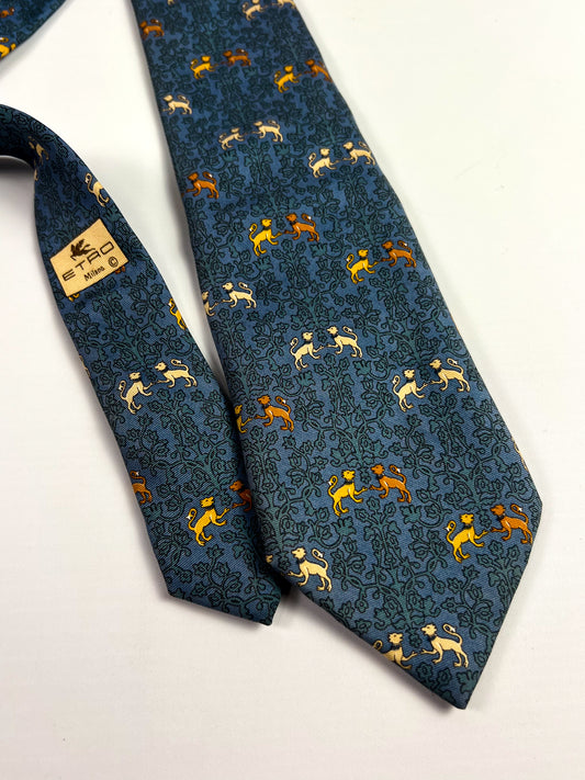 Cravatta vintage Etro micro-fantasia