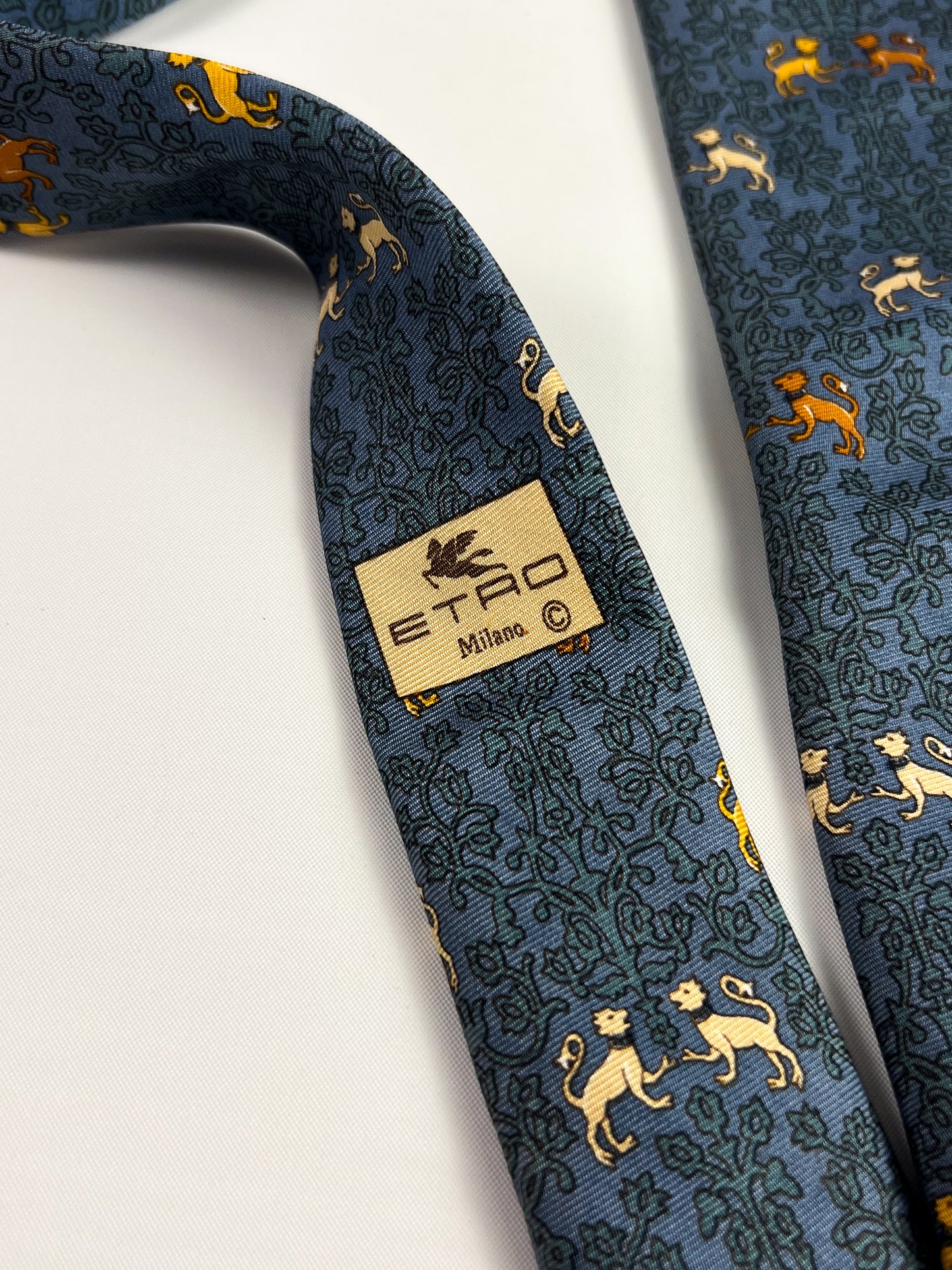 Cravatta vintage Etro micro-fantasia