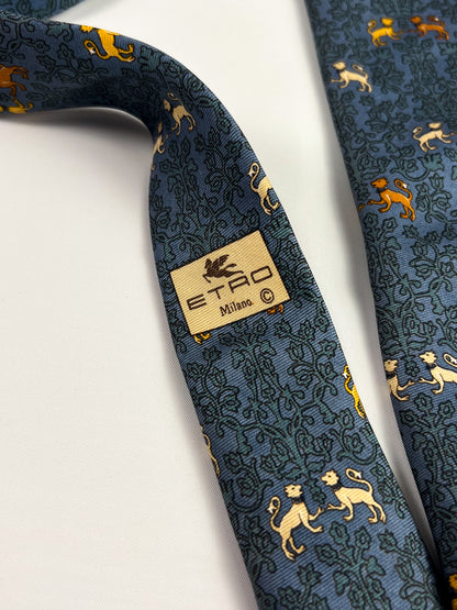 Cravatta vintage Etro micro-fantasia