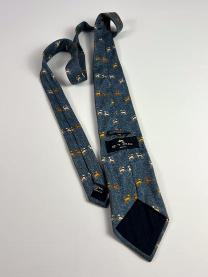 Cravatta vintage Etro micro-fantasia