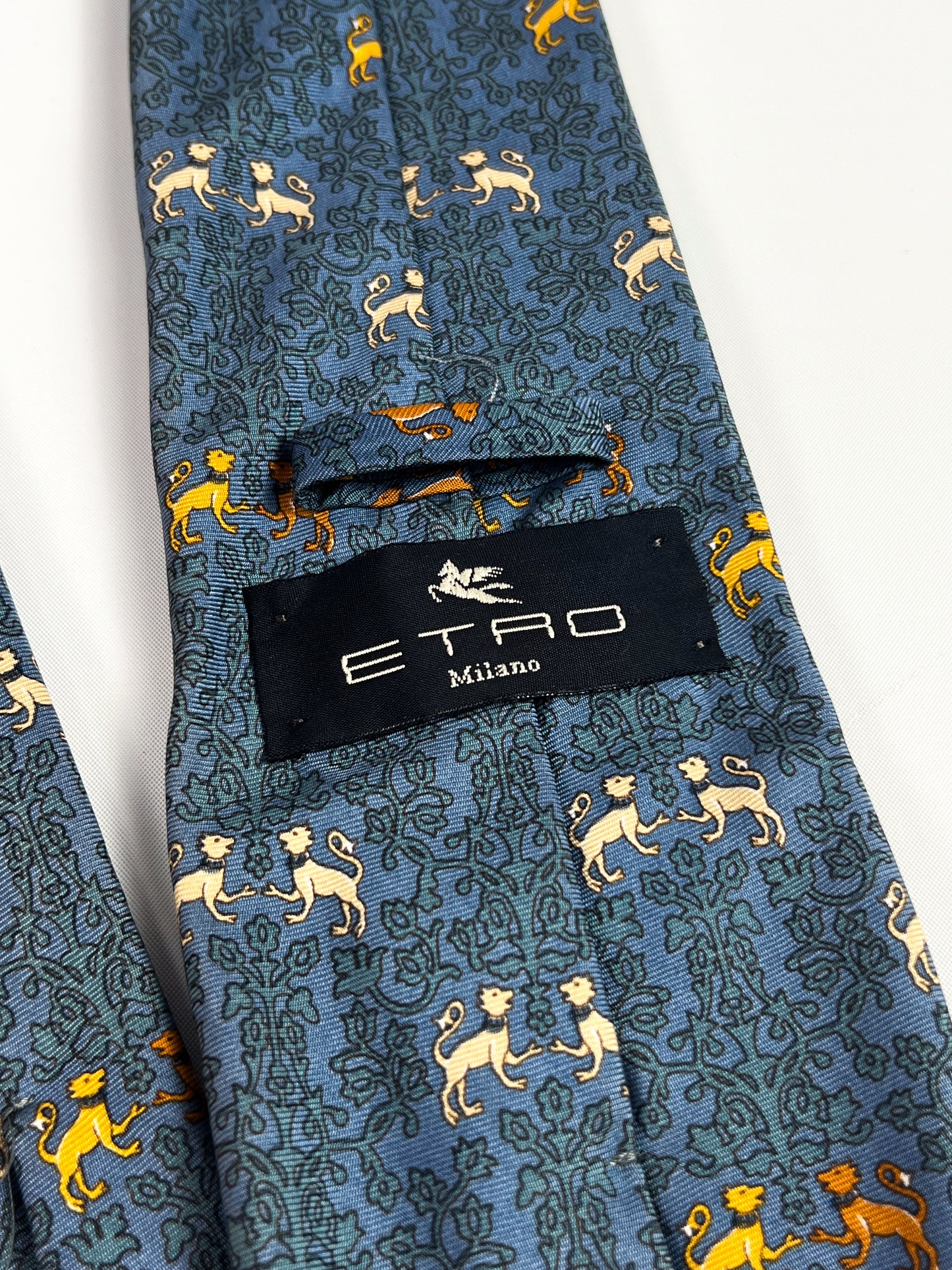 Cravatta vintage Etro micro-fantasia