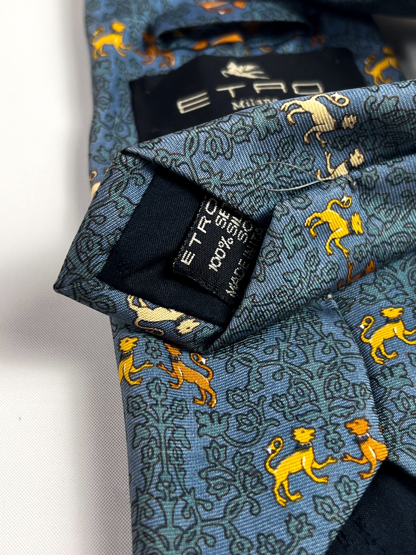 Cravatta vintage Etro micro-fantasia