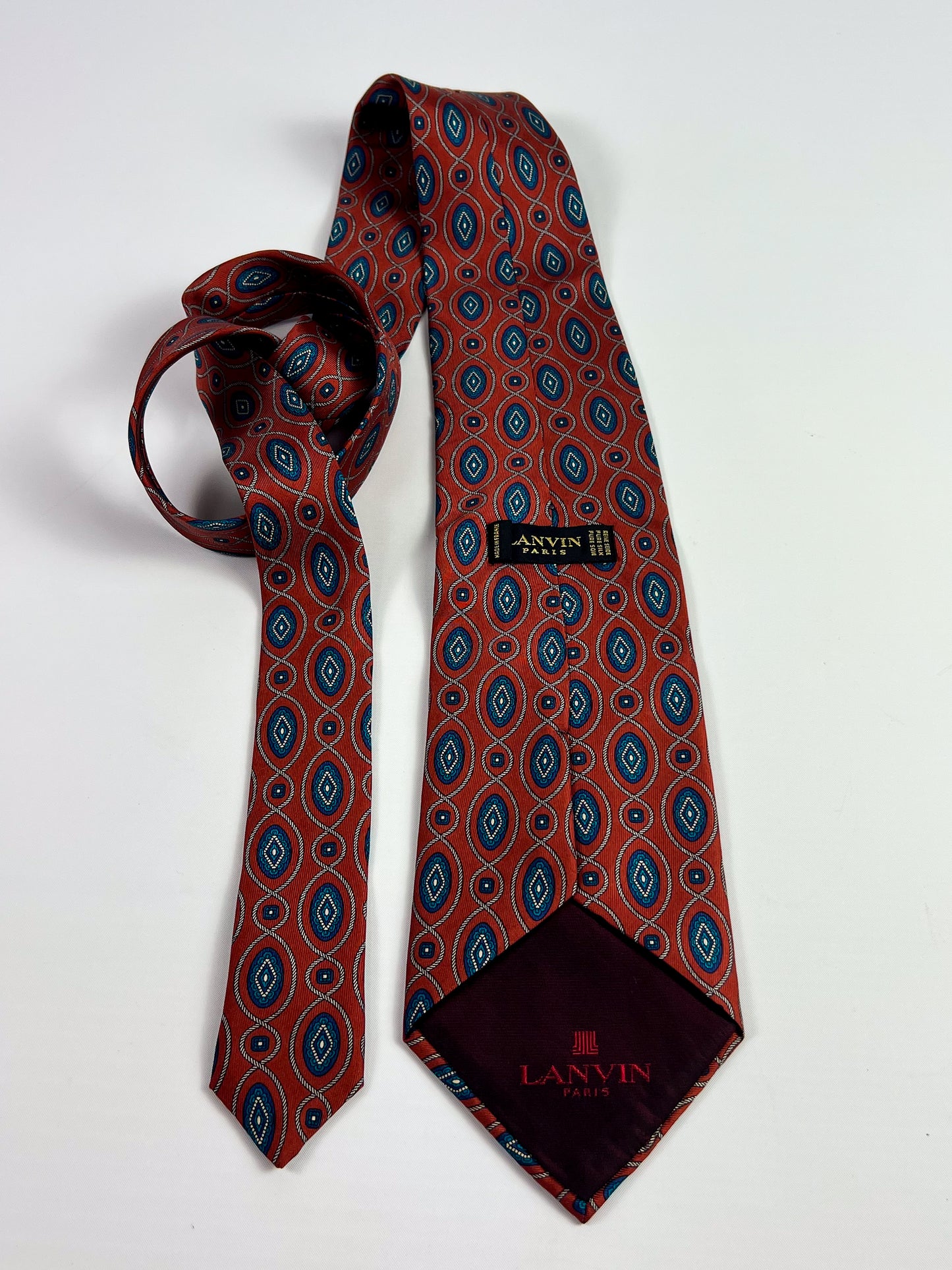 Cravatta vintage Lanvin geometrica