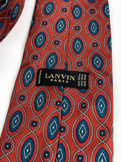 Cravatta vintage Lanvin geometrica