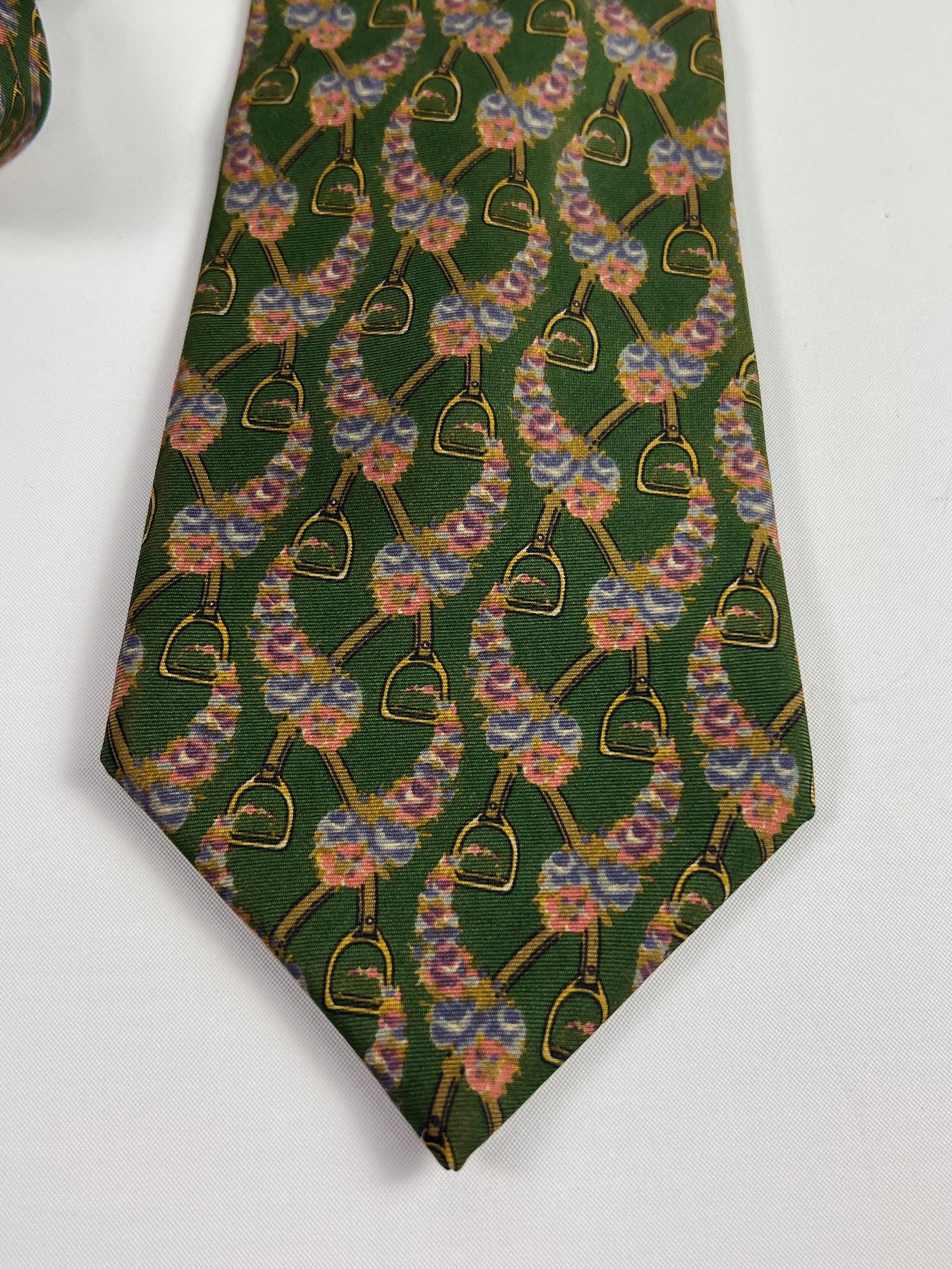 Cravatta vintage Lanvin motivo Equestre