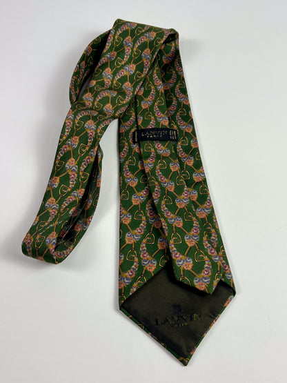 Cravatta vintage Lanvin motivo Equestre