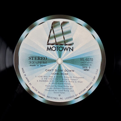 LIONEL RICHIE – Can’t Slow Down Prima Stampa Giapponese VIL-6070 1983 OBI