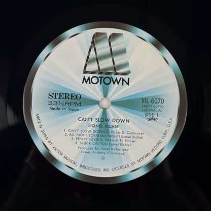 LIONEL RICHIE – Can’t Slow Down Prima Stampa Giapponese VIL-6070 1983 OBI