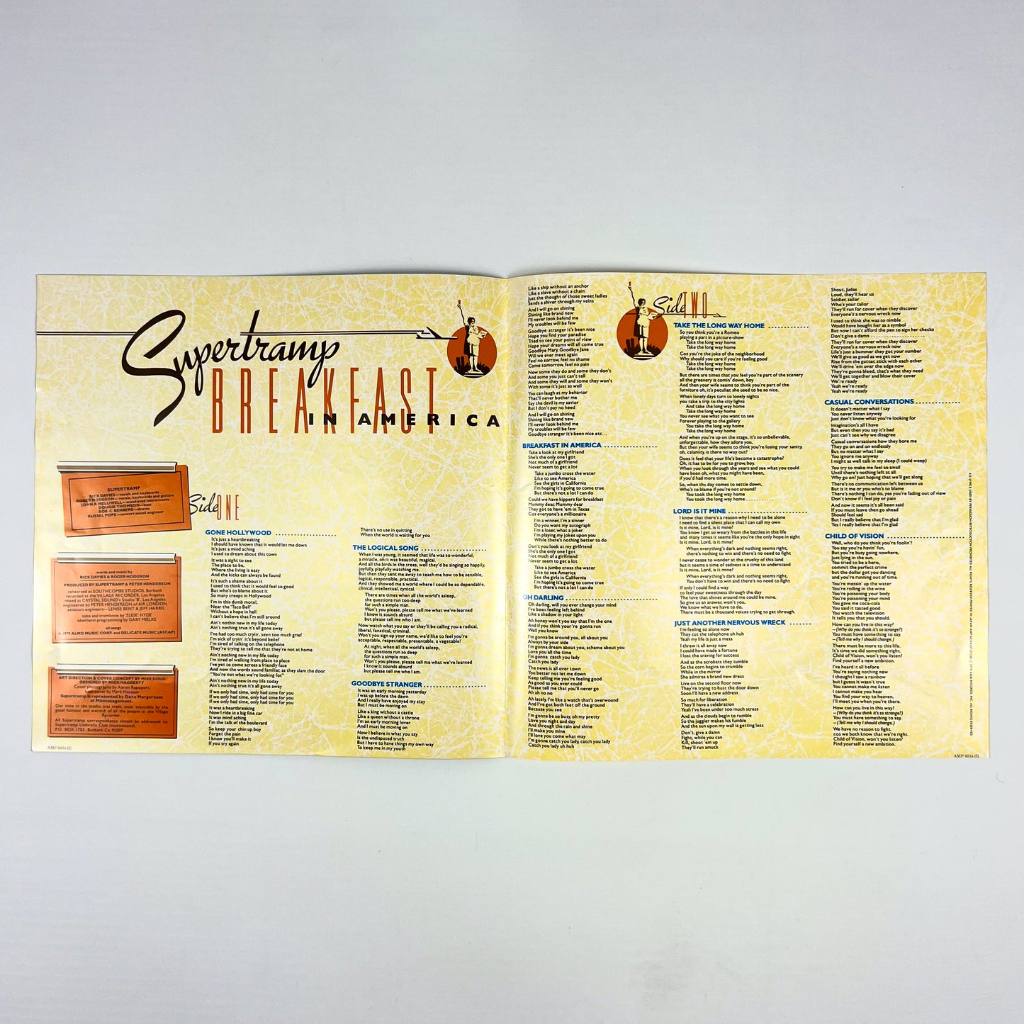 SUPERTRAMP – Breakfast In America Prima Stampa Giapponese AMP-6034 1979 OBI