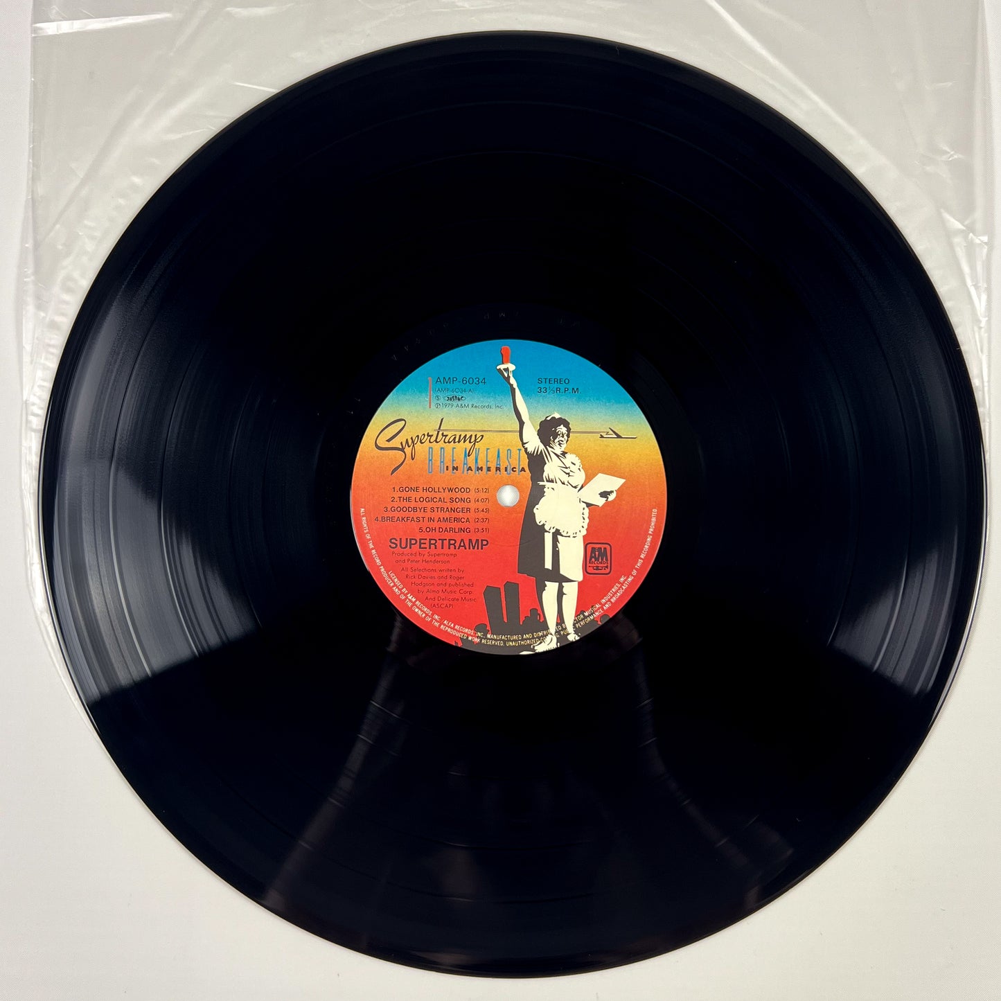 SUPERTRAMP – Breakfast In America Prima Stampa Giapponese AMP-6034 1979 OBI BIANCO