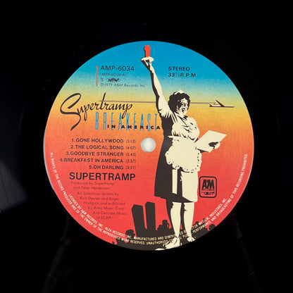 SUPERTRAMP – Breakfast In America Prima Stampa Giapponese AMP-6034 1979 OBI BIANCO