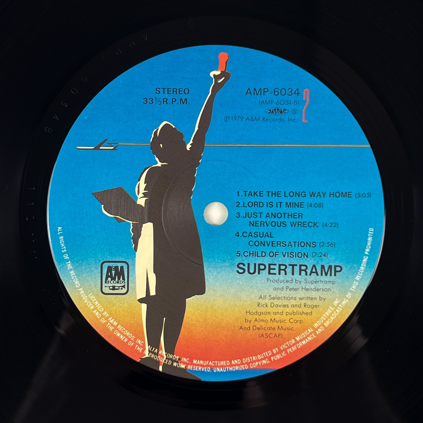 SUPERTRAMP – Breakfast In America Prima Stampa Giapponese AMP-6034 1979 OBI BIANCO
