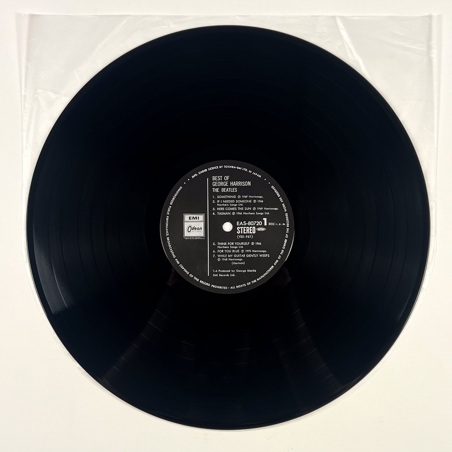GEORGE HARRISON – The Best Of George Harrison Prima Stampa Giapponese EAS-80720 1977 OBI