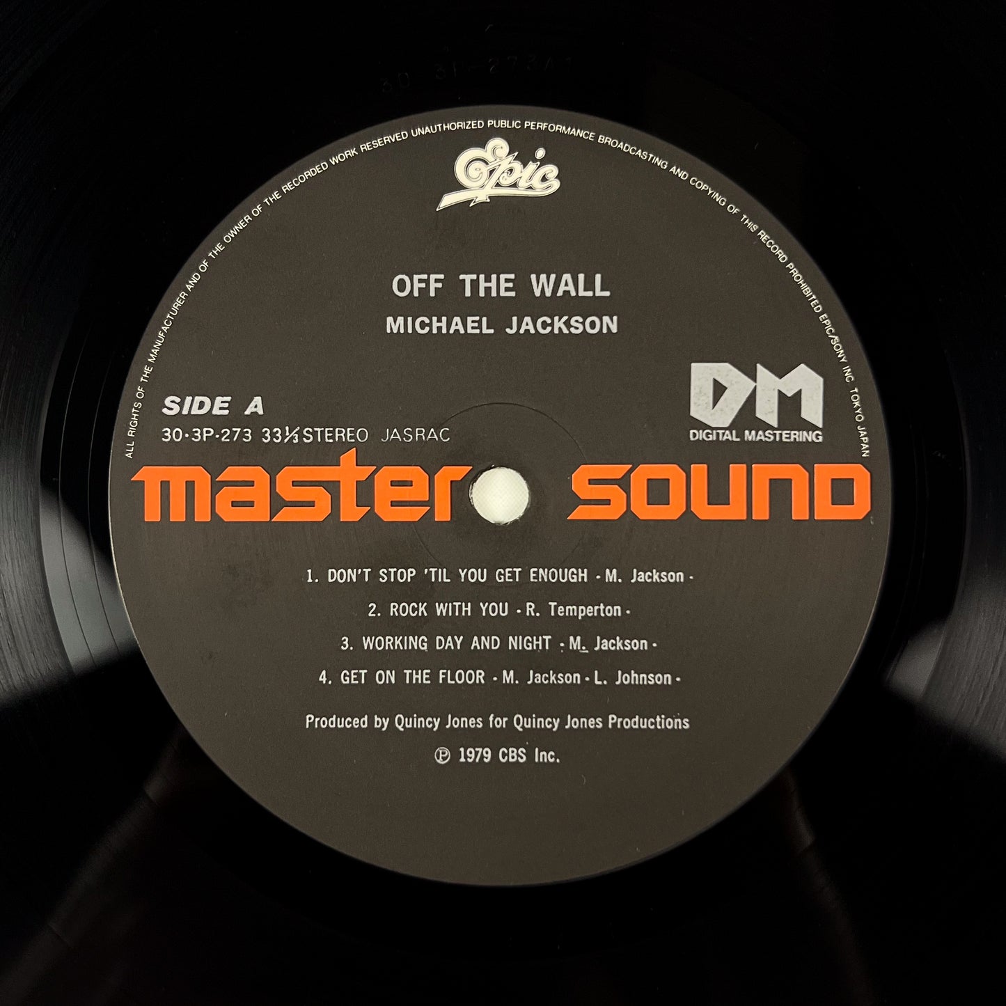 MICHAEL JACKSON – Off The Wall Edizione Giapponese Master Sound 30·3P-273 1979 OBI SHRINK