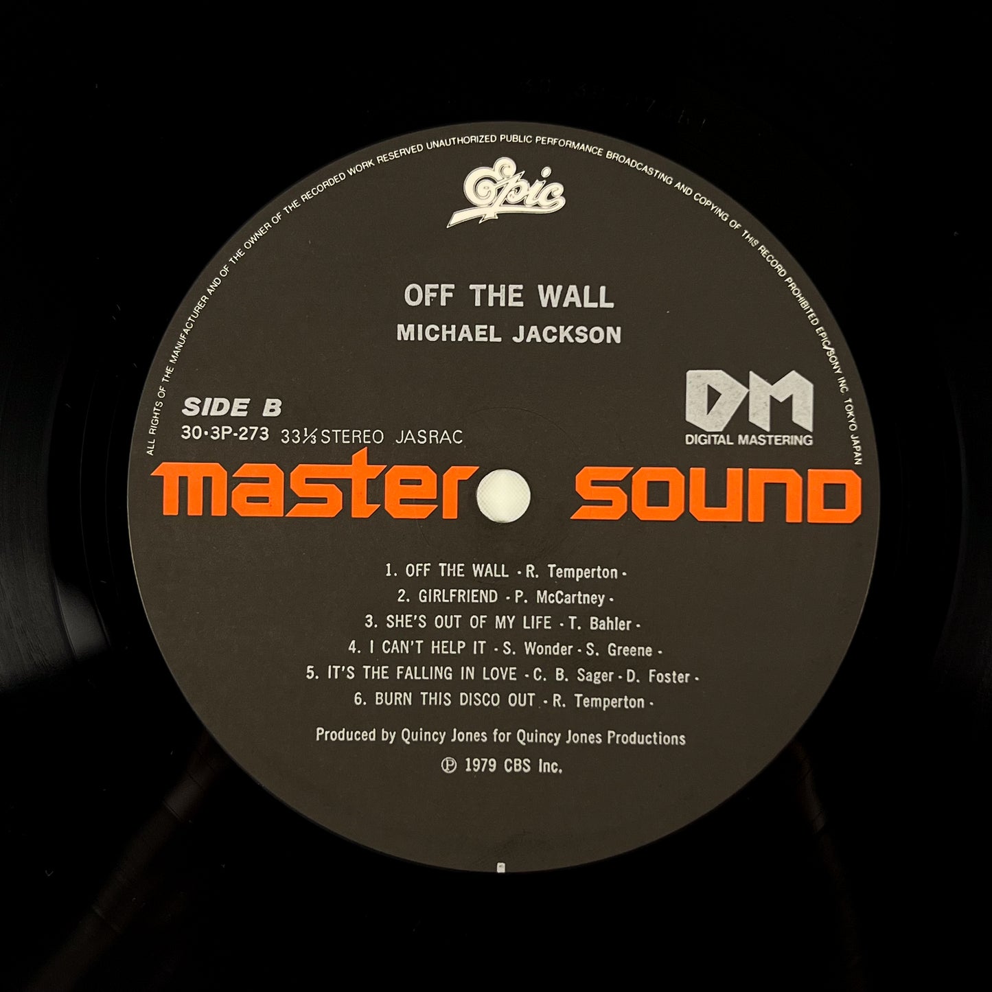 MICHAEL JACKSON – Off The Wall Edizione Giapponese Master Sound 30·3P-273 1979 OBI SHRINK