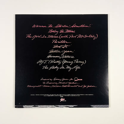 MICHAEL JACKSON – Thriller Prima Stampa Giapponese 25·3P-399 1982 OBI BOOKLET POSTER