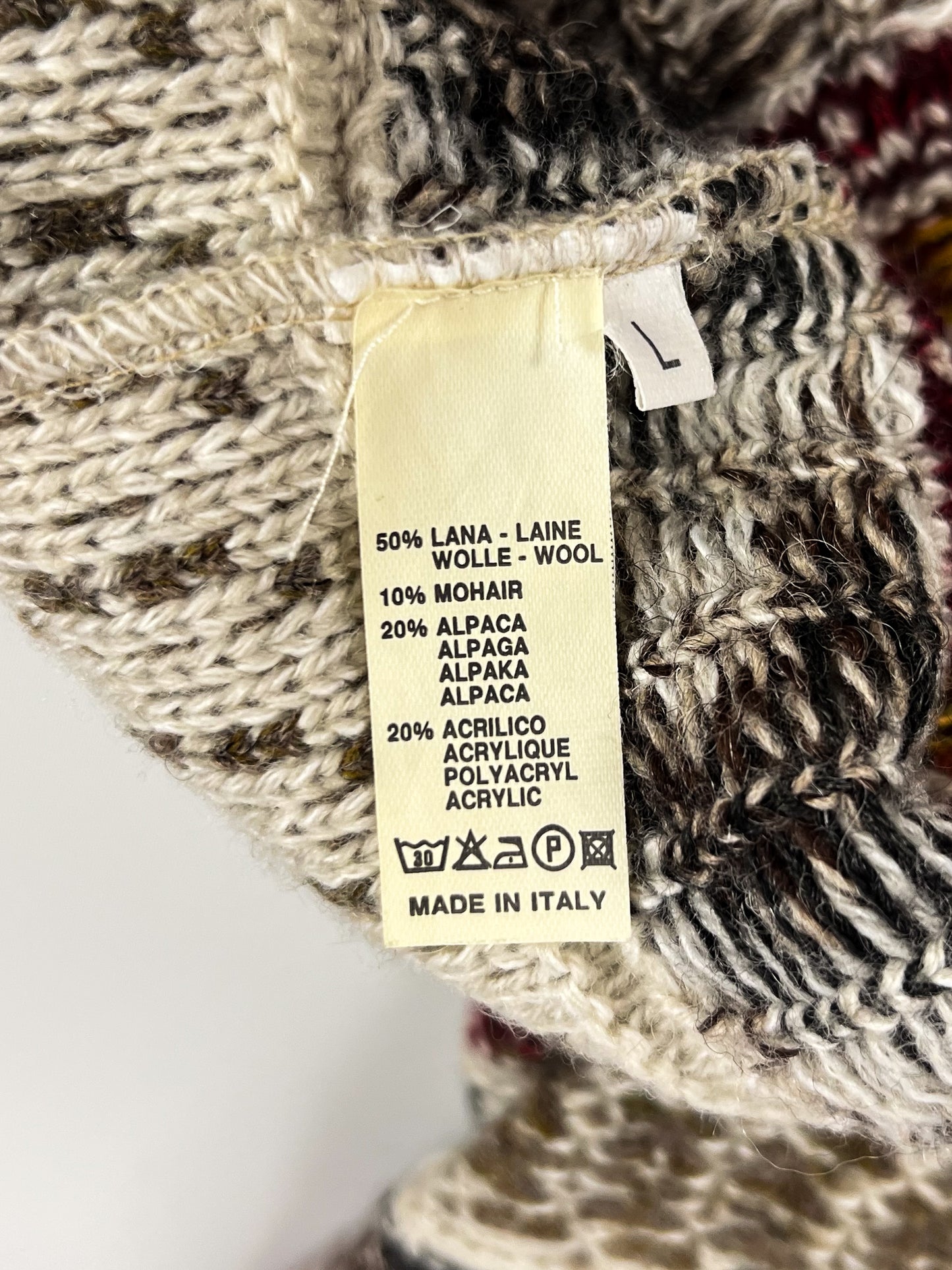 Cardigan Missoni in Lana Alpaca e Mohair anni '80