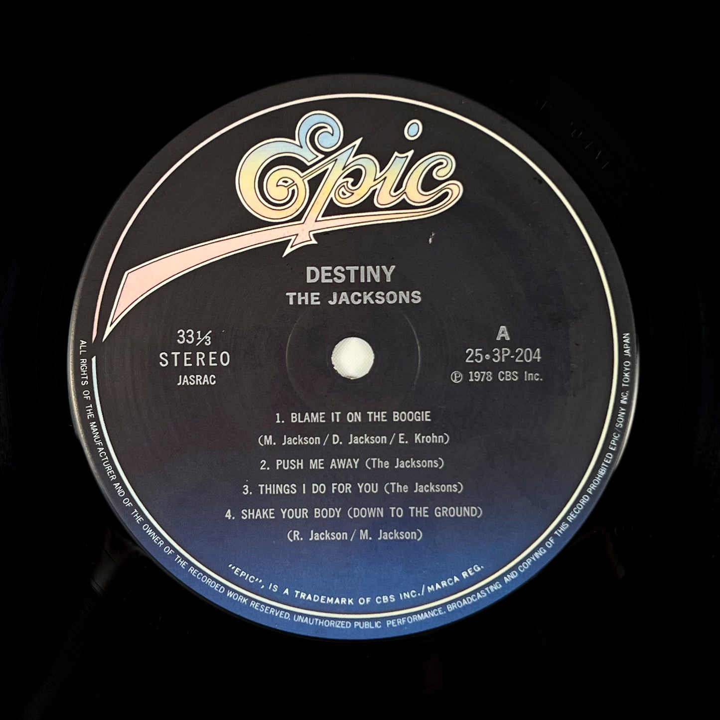 THE JACKSONS – Destiny Japanese Pressing 25-3P-204 1980 OBI