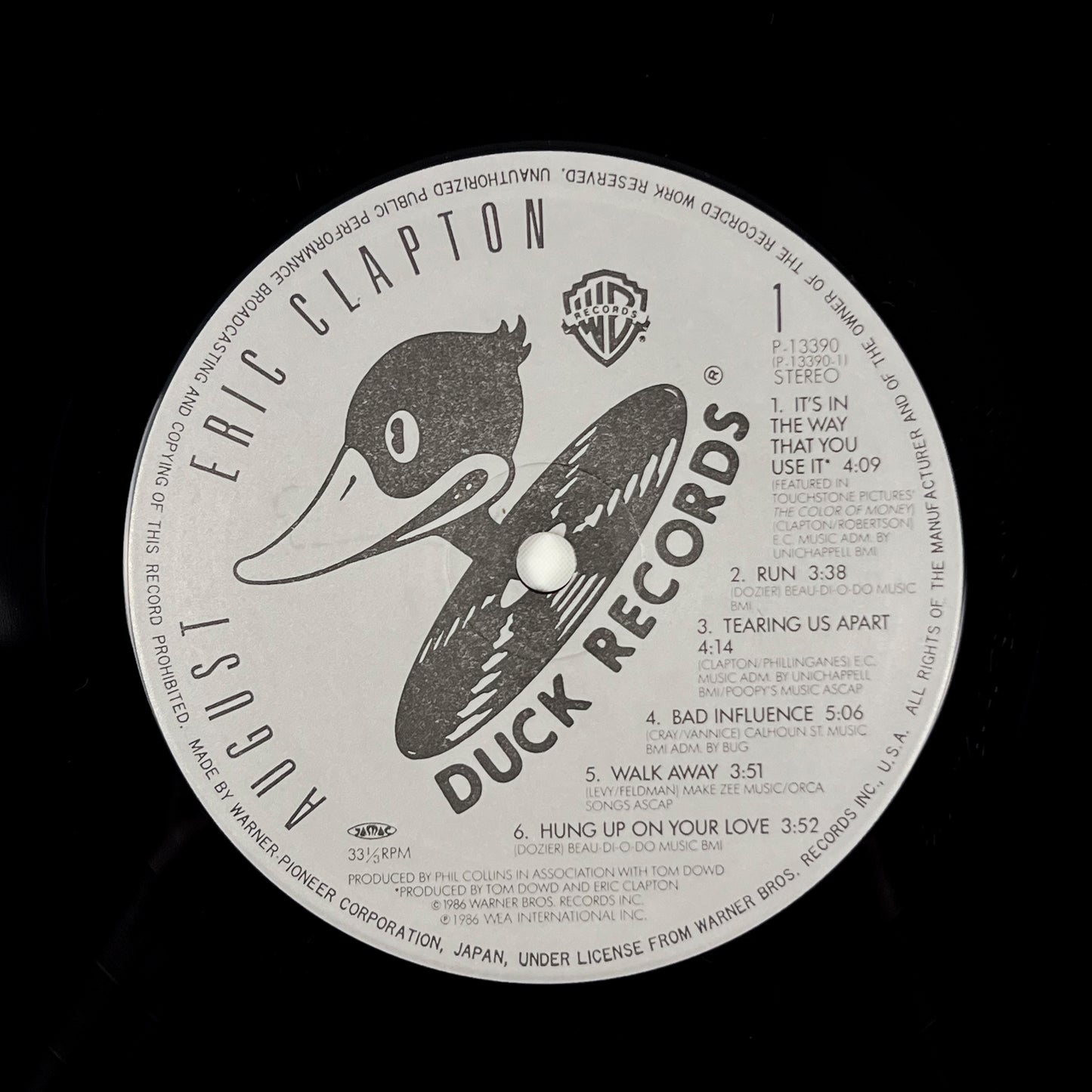 ERIC CLAPTON – August Prima Stampa Giapponese 1986 P-13390 OBI