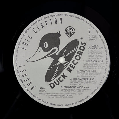 ERIC CLAPTON – August Prima Stampa Giapponese 1986 P-13390 OBI