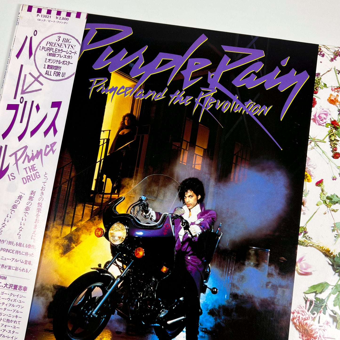 PRINCE AND THE REVOLUTION – Purple Rain Prima Stampa Giapponese P-13021 1984 OBI Purple Vinyl Poster