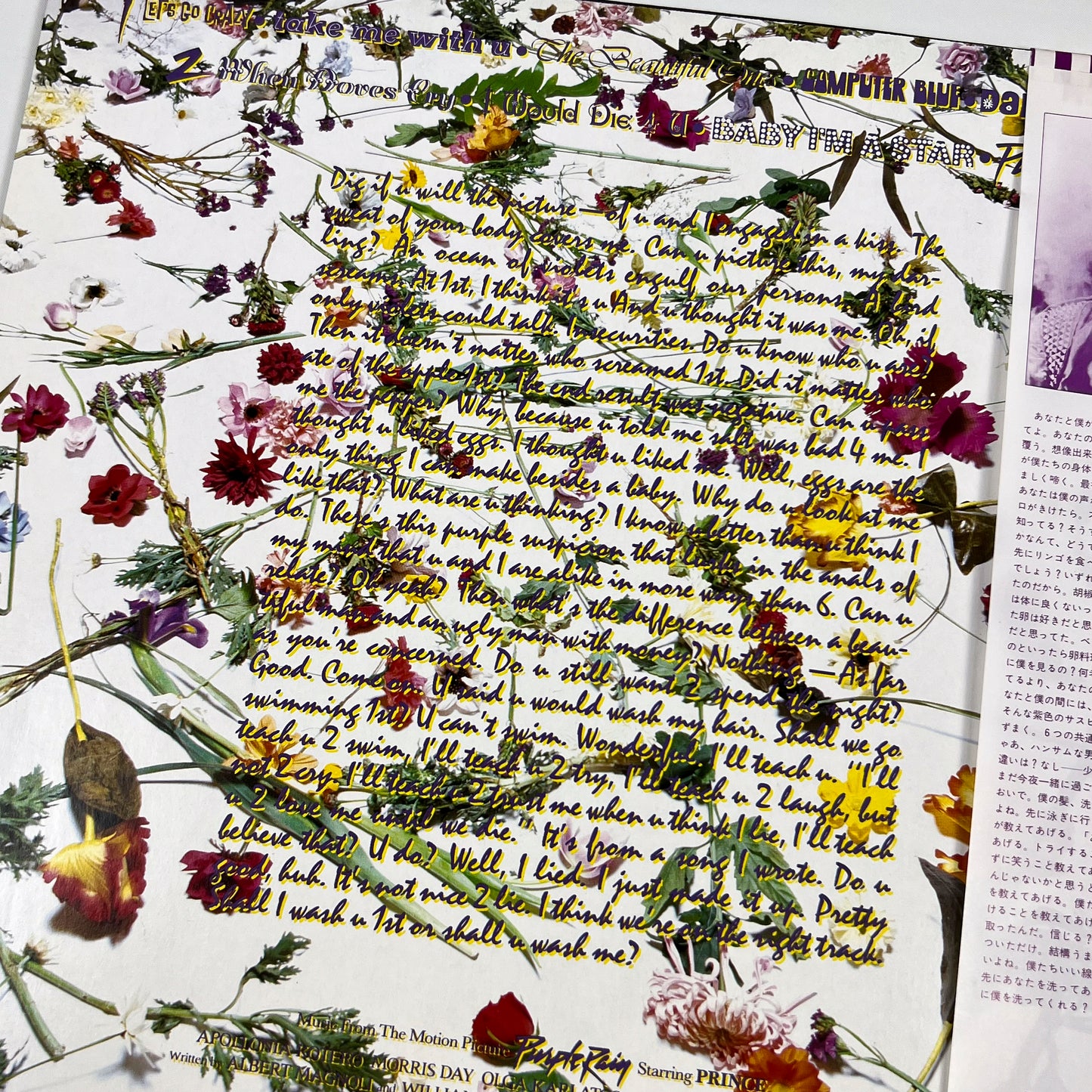 PRINCE AND THE REVOLUTION – Purple Rain Prima Stampa Giapponese P-13021 1984 OBI Purple Vinyl Poster
