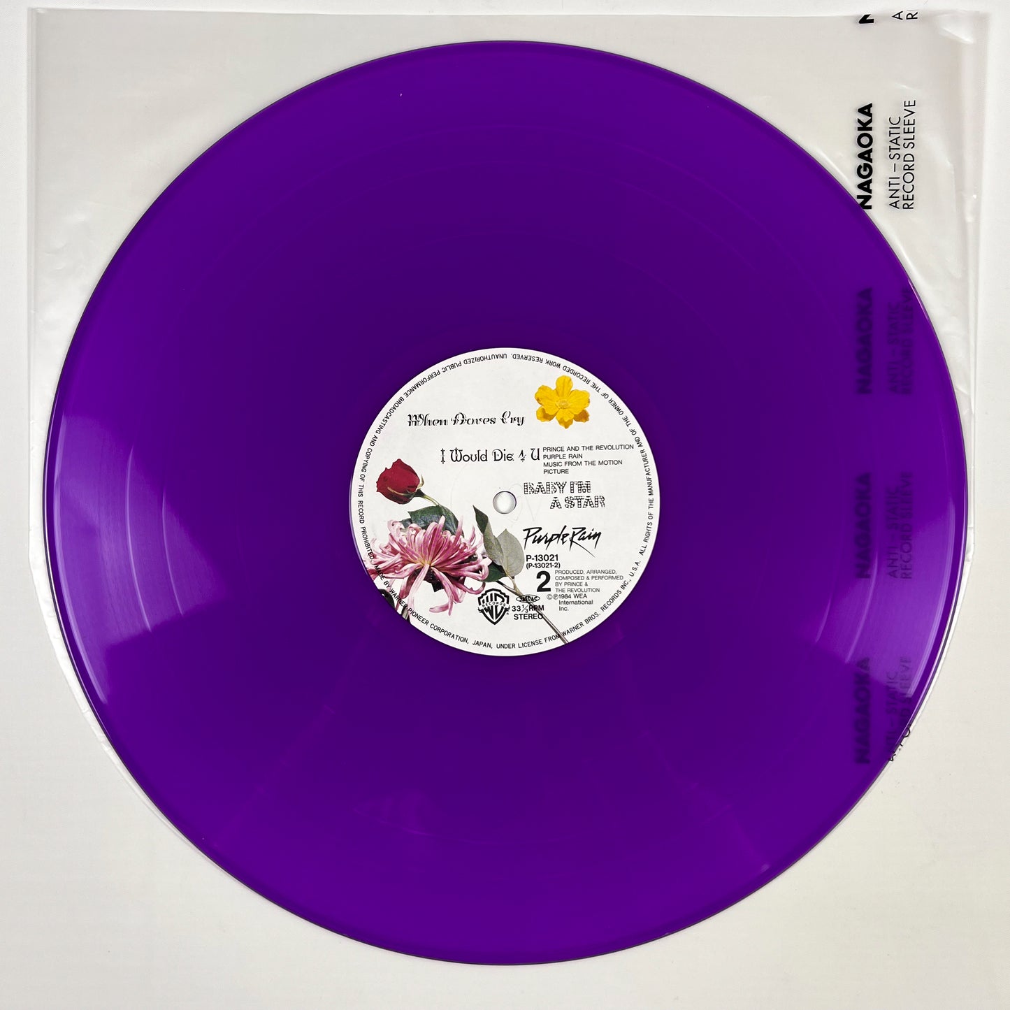 PRINCE AND THE REVOLUTION – Purple Rain Prima Stampa Giapponese P-13021 1984 OBI Purple Vinyl Poster