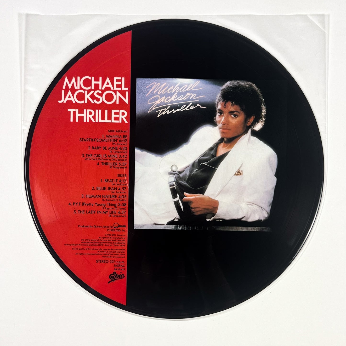 MICHAEL JACKSON – Thriller Limited Edition Giapponese 28·3P-455 1982 OBI Picture Disc