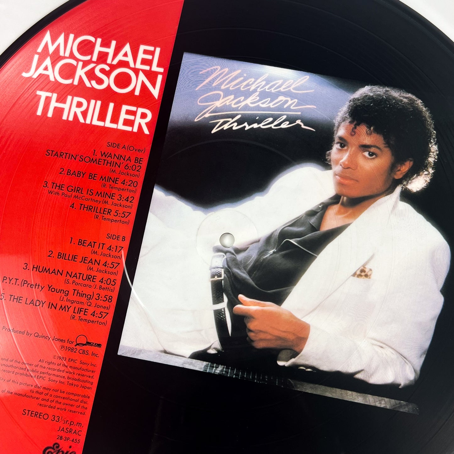 MICHAEL JACKSON – Thriller Limited Edition Giapponese 28·3P-455 1982 OBI Picture Disc