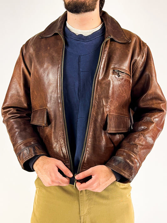 Giacca in Pelle Americanino primi anni '80 - Rara