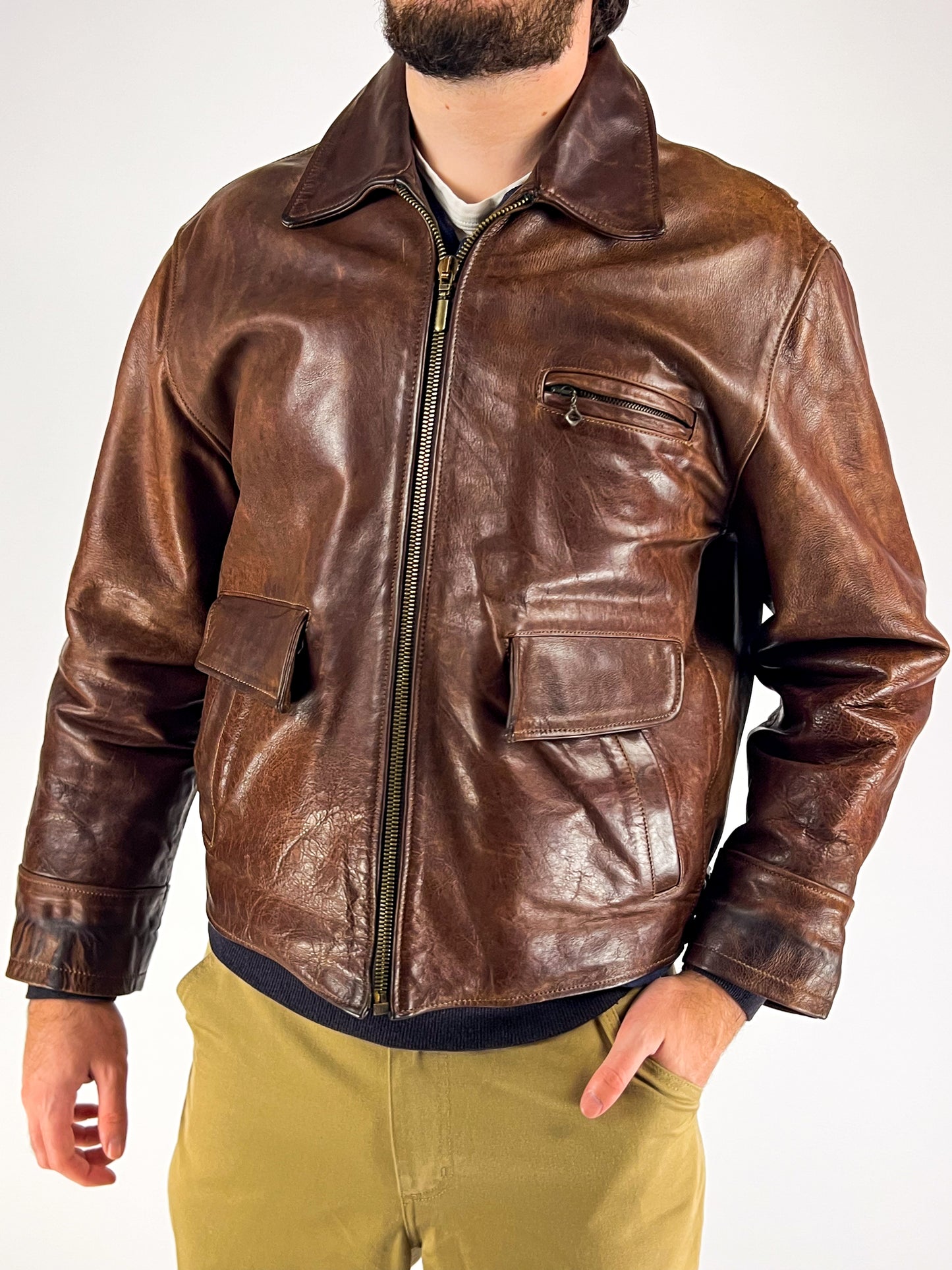 Giacca in Pelle Americanino primi anni '80 - Rara