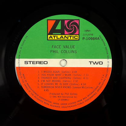 PHIL COLLINS – Face Value Prima Stampa Giapponese P-10984A 1981 OBI