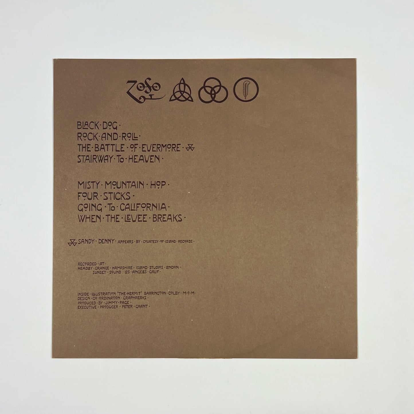 LED ZEPPELIN – Led Zeppelin IV Prima Stampa Giapponese P-8166A 1971 OBI