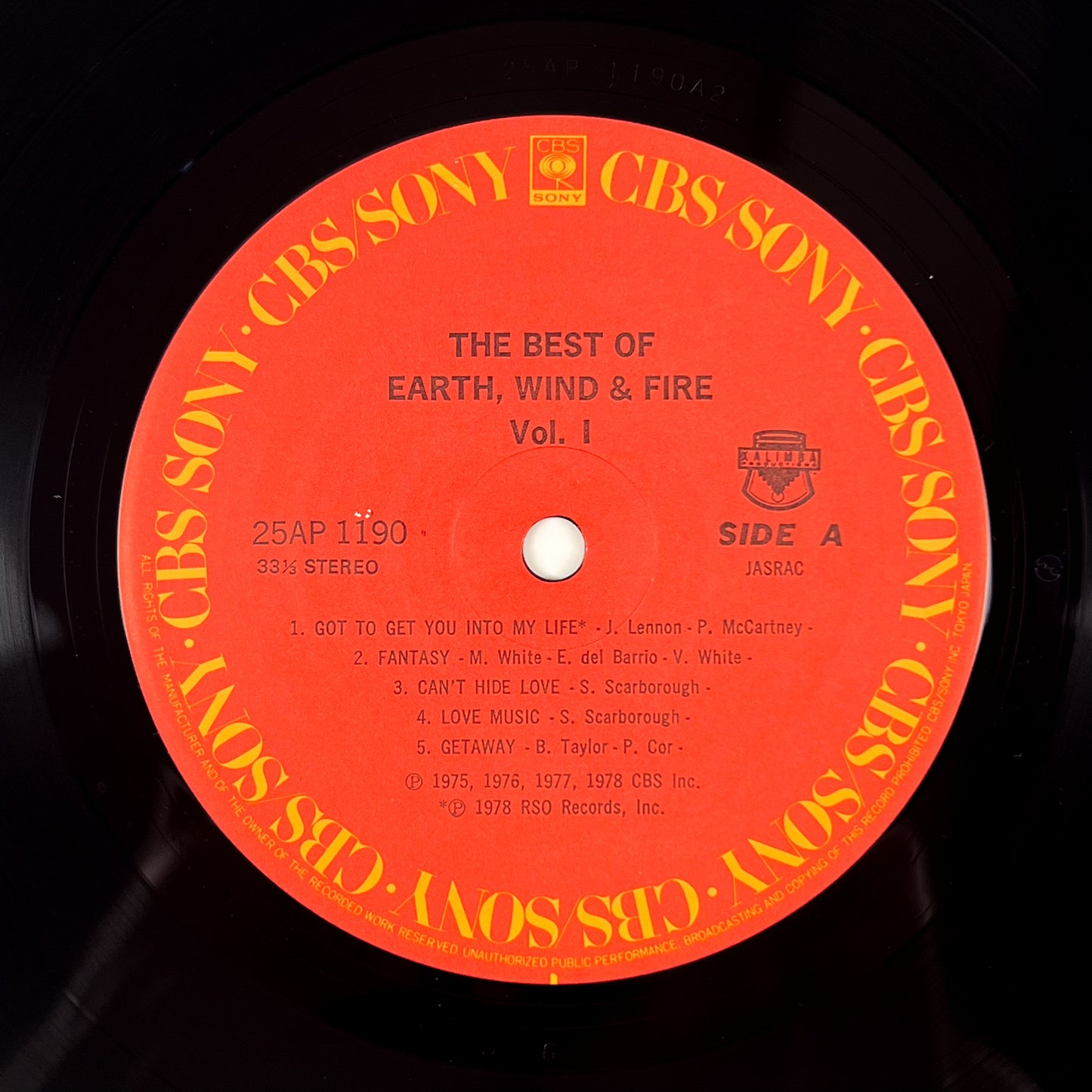 EARTH, WIND & FIRE – The Best Of Earth, Wind & Fire Vol. I Prima Stampa Giapponese 25AP 1190 1978 OBI GATEFOLD