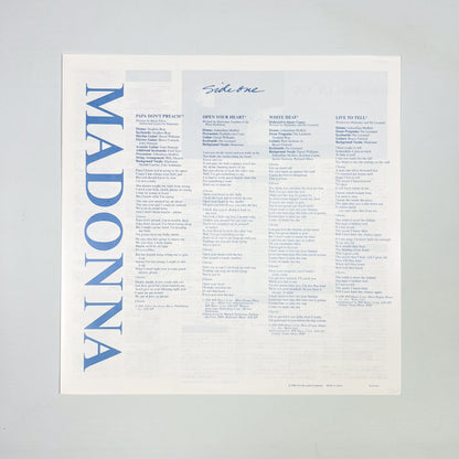 MADONNA – True Blue Prima Stampa Giapponese P-13310 1986 OBI POSTER