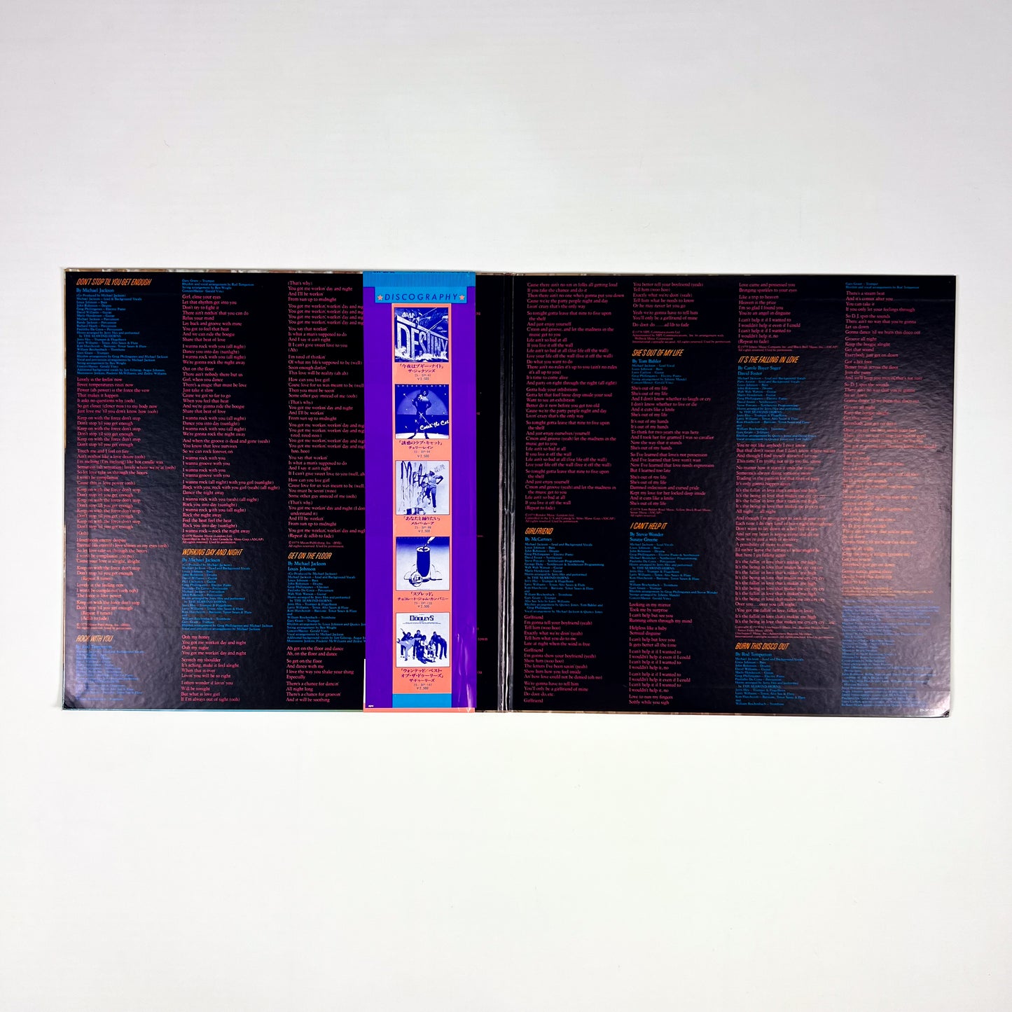 MICHAEL JACKSON – Off The Wall Prima Stampa Giapponese 25-3P-149 1979 PINK OBI GATEFOLD