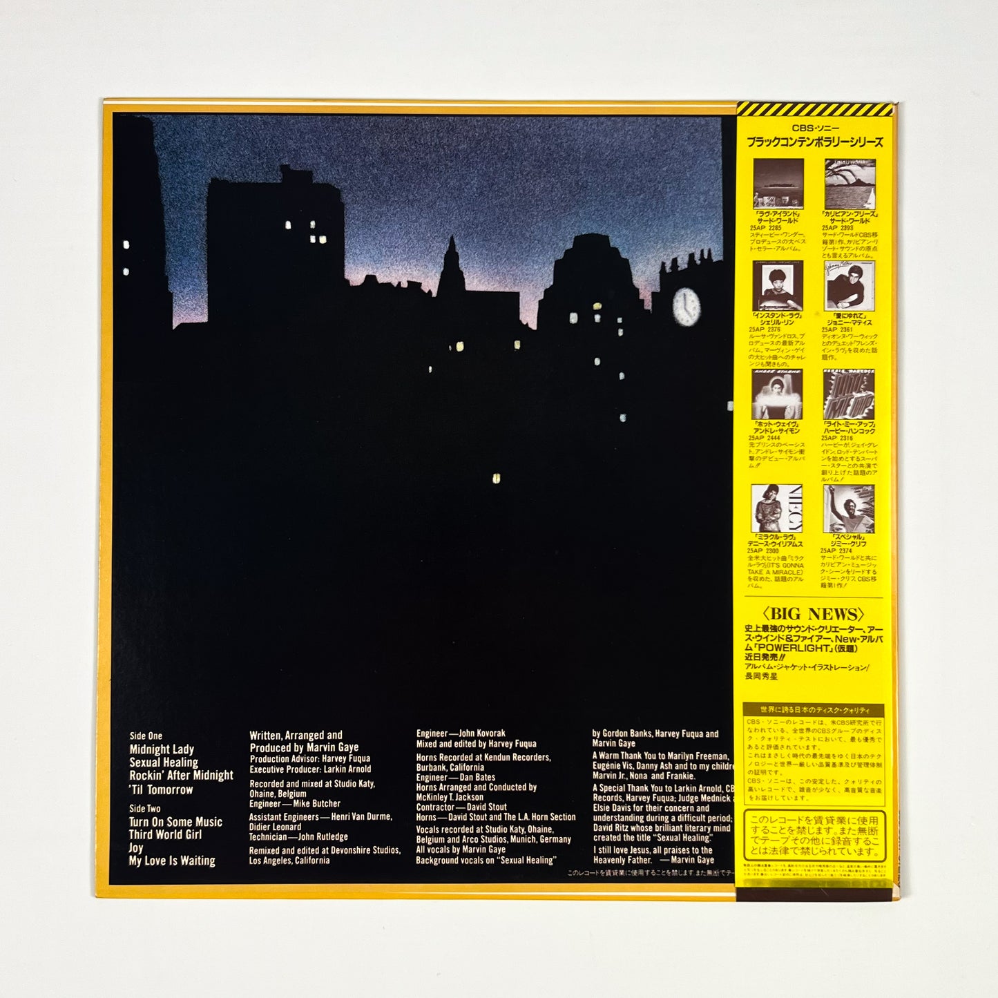 MARVIN GAYE – Midnight Love Prima Stampa Giapponese 25AP 2470 1982 OBI