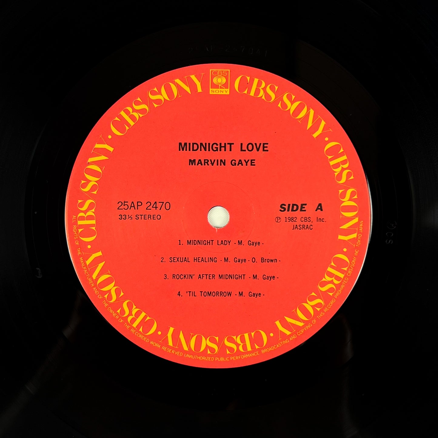MARVIN GAYE – Midnight Love Prima Stampa Giapponese 25AP 2470 1982 OBI