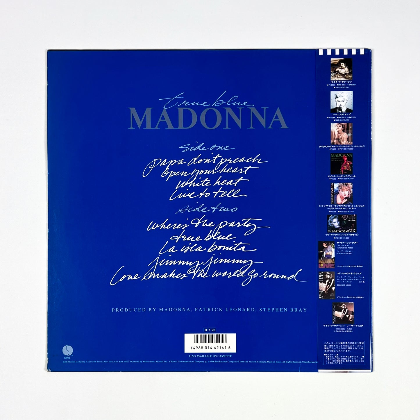 MADONNA – True Blue Prima Stampa Giapponese P-13310 1986 OBI POSTER