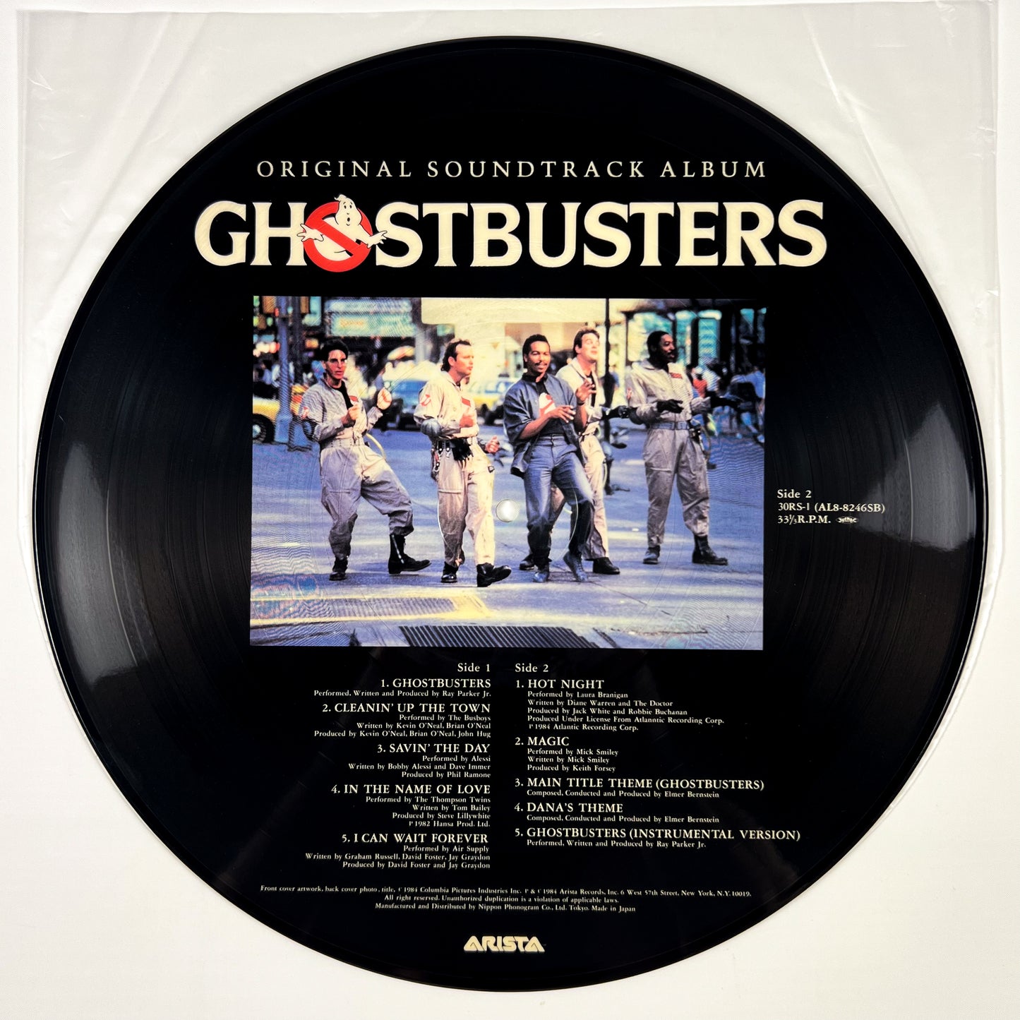 GHOSTBUSTERS – Original Soundtrack Album Picture Disc Esclusiva Giapponese 30RS-1 1984 OBI