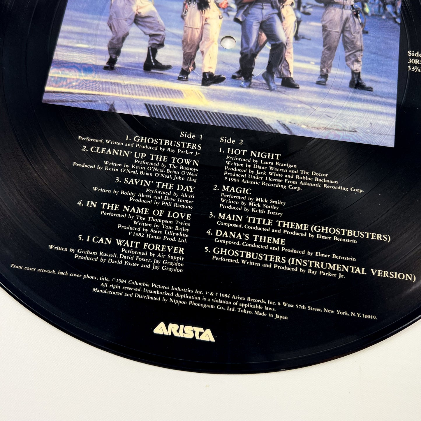 GHOSTBUSTERS – Original Soundtrack Album Picture Disc Esclusiva Giapponese 30RS-1 1984 OBI