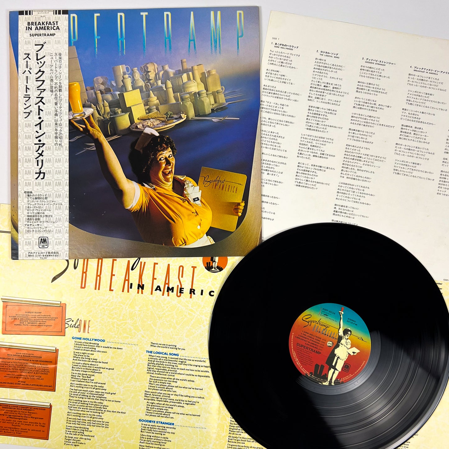 SUPERTRAMP – Breakfast In America Prima Stampa Giapponese AMP-6034 1979 OBI BIANCO Vinyl LP