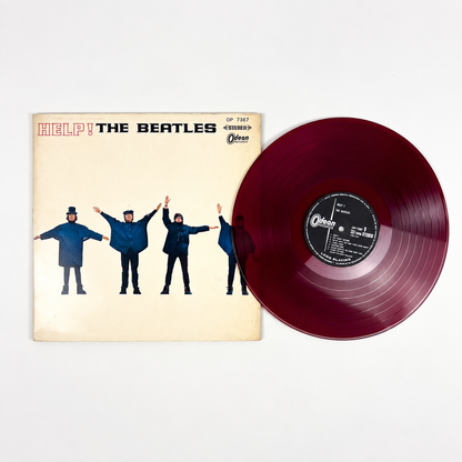 THE BEATLES – Help! Japanische Erstpressung OP-7387 1965 Rotes Vinyl
