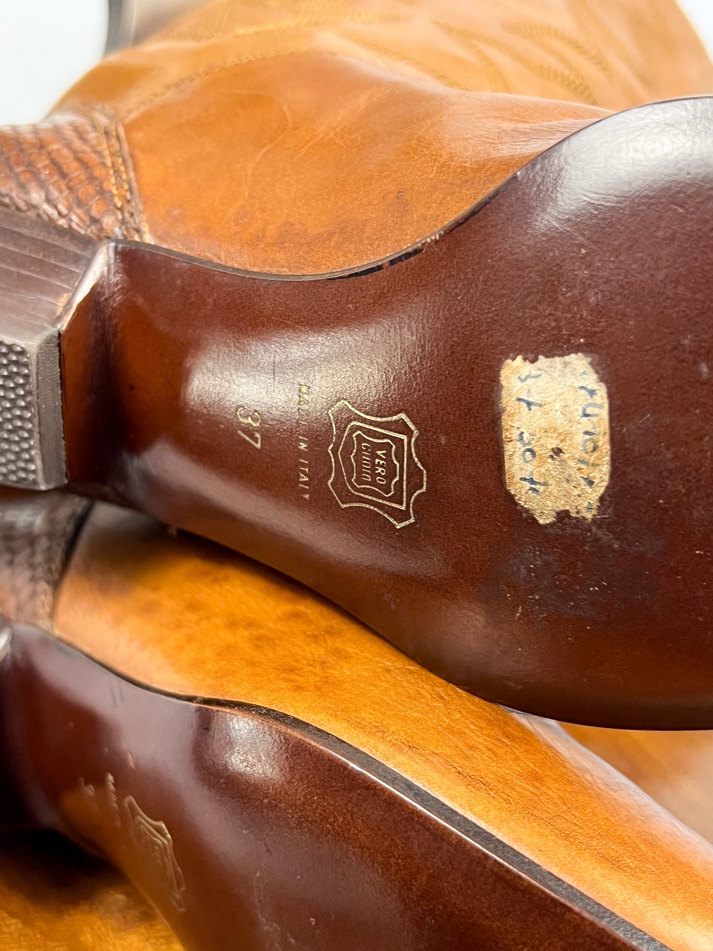 Stivali Laurèl in pelle e lucertola - New Old Stock