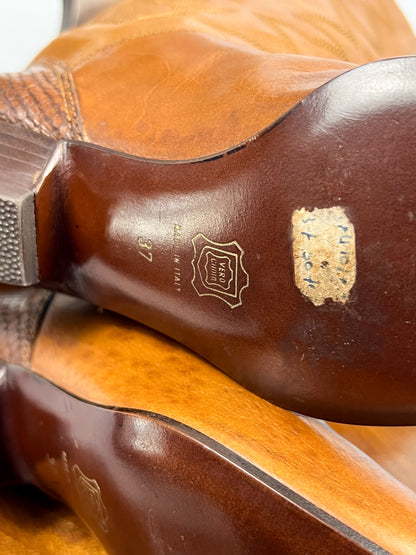 Stivali Laurèl in pelle e lucertola - New Old Stock