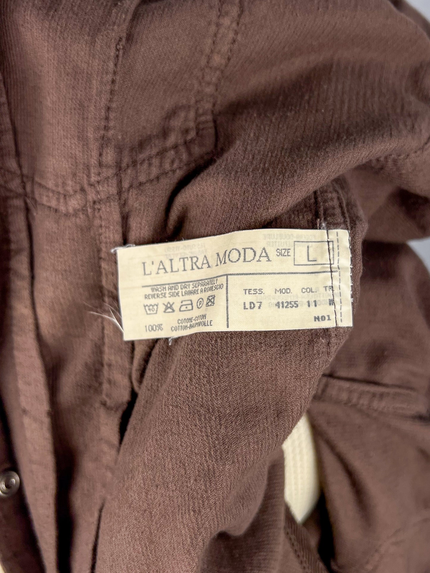 Camicia in velluto a coste